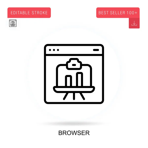 Значок Вектора Браузера Векторно Изолированные Метафорные Иллюстрации Концепции — стоковый вектор