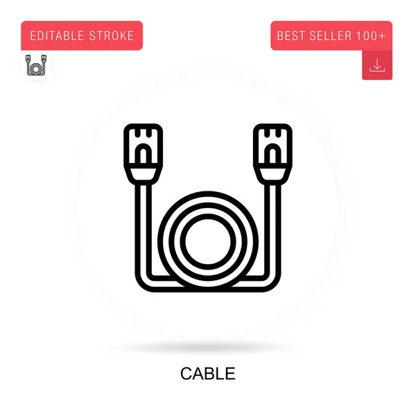 Icono Vector Cable Ilustraciones Metáforas Conceptuales Aisladas Vectoriales — Vector de stock