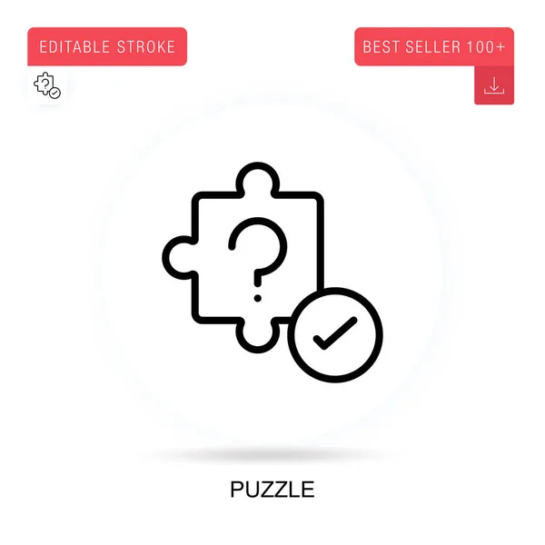 Puzzle Vector Icon Vector Isolated Concept Metaphor Illustrations — Stock Vector