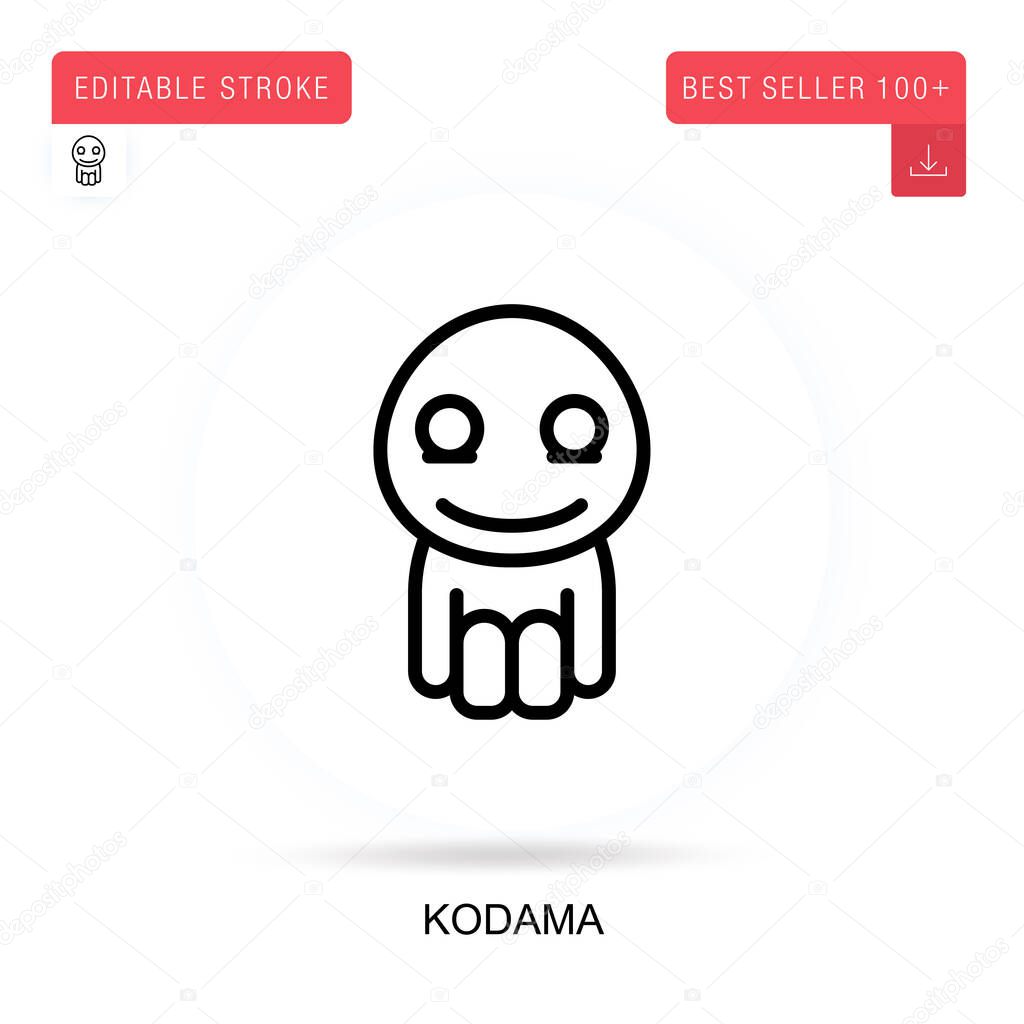 Kodama vector icon. Vector isolated concept metaphor illustrations.