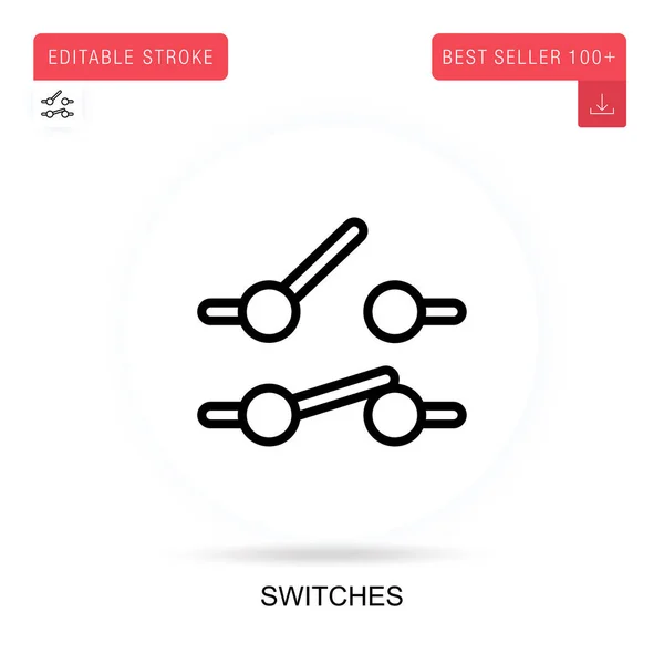 Schaltet Das Vektorsymbol Vektor Isolierte Konzeptmetapher Illustrationen — Stockvektor