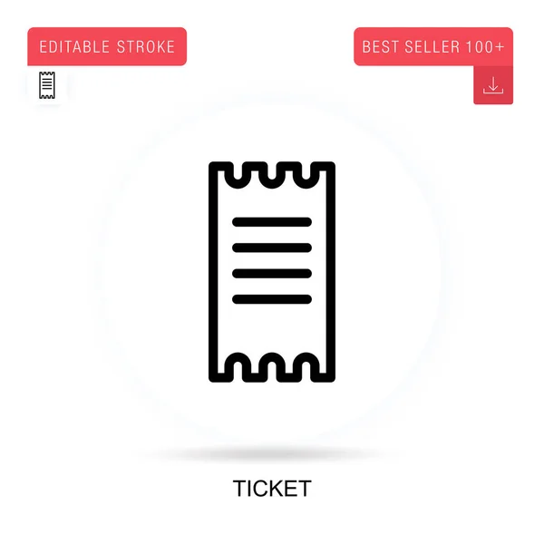 Ticket Vector Icoon Vector Geïsoleerde Concept Metafoor Illustraties — Stockvector