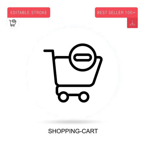 Icono Vector Carrito Compras Ilustraciones Metáforas Conceptuales Aisladas Vectoriales — Archivo Imágenes Vectoriales