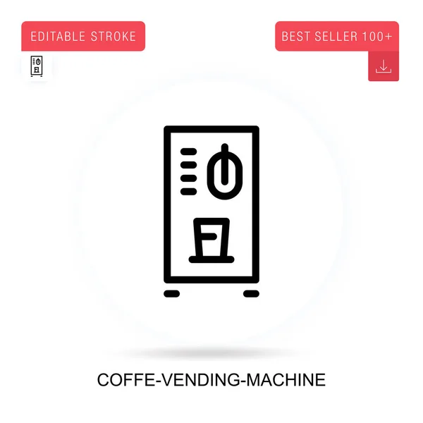 Значок Вектора Кофейного Автомата Векторно Изолированные Метафорные Иллюстрации Концепции — стоковый вектор