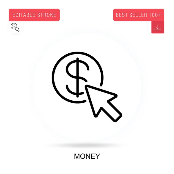 Geld Vektor Symbol Vektor Isolierte Konzeptmetapher Illustrationen — Stockvektor
