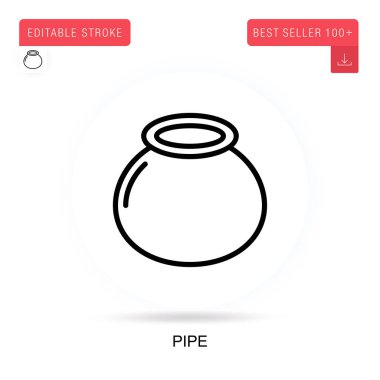 Boru vektör simgesi. Vektör izole kavram metaforları.