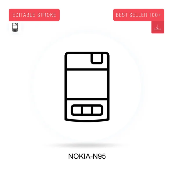 Nokia N95 Vektor Symbol Vektor Isolierte Konzeptmetapher Illustrationen — Stockvektor