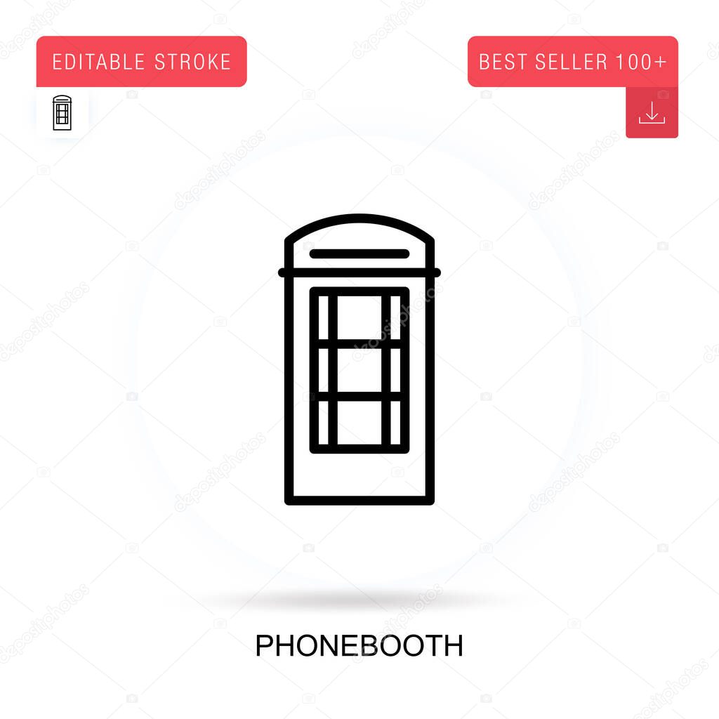 Phonebooth vector icon. Vector isolated concept metaphor illustrations.