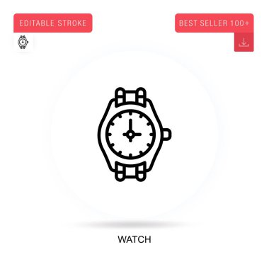 Düz vektör simgesini izle. Vektör izole kavram metaforları.