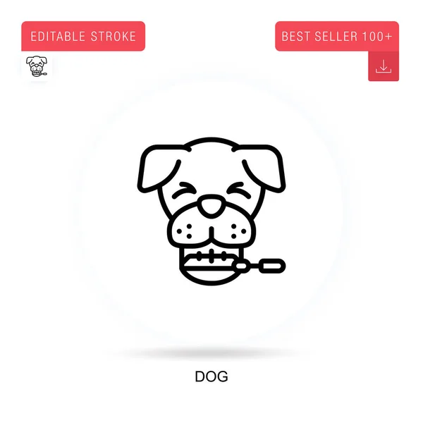 Hund Flache Vektor Symbol Vektor Isolierte Konzeptmetapher Illustrationen — Stockvektor