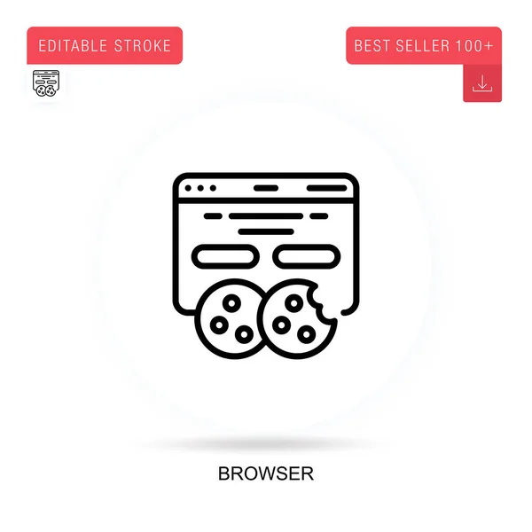 Значок Плоского Вектора Браузера Векторно Изолированные Метафорные Иллюстрации Концепции — стоковый вектор