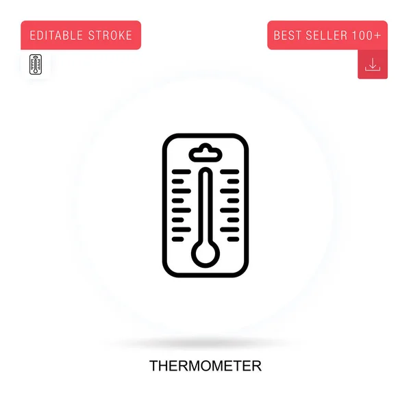 Значок Плоского Вектора Термометра Векторно Изолированные Метафорные Иллюстрации Концепции — стоковый вектор
