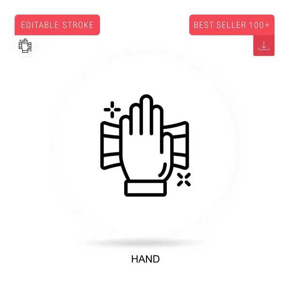 Hand Vlakke Vector Icoon Vector Geïsoleerde Concept Metafoor Illustraties — Stockvector