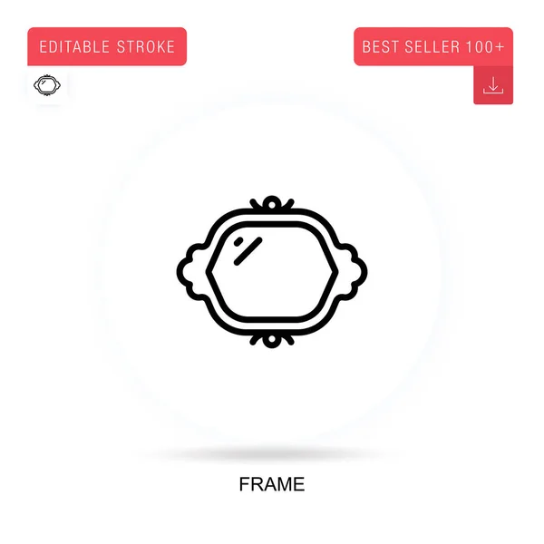 Frame Vlakke Vector Icoon Vector Geïsoleerde Concept Metafoor Illustraties — Stockvector