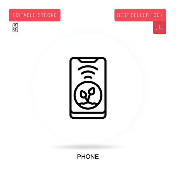 Telefoon Vlakke Vector Icoon Vector Geïsoleerde Concept Metafoor Illustraties — Stockvector