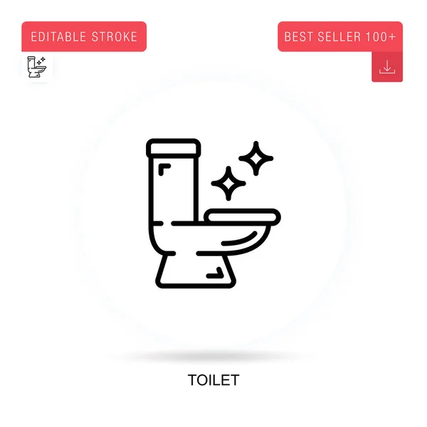 Icône Vectorielle Plate Toilette Illustrations Vectorielles Métaphore Concept Isolé — Image vectorielle