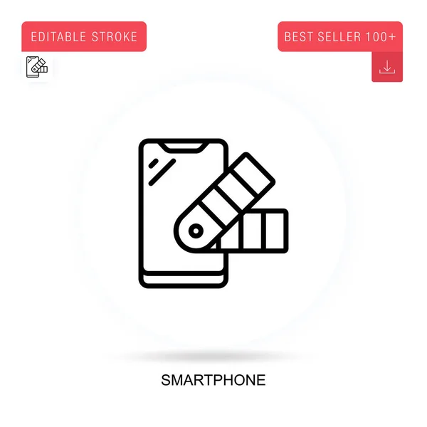 Smartfon Płaski Wektor Ikona Izolowane Ilustracje Pojęciowe Wektora — Wektor stockowy