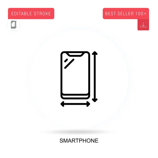 Smartphone Platte Vector Pictogram Vector Geïsoleerde Concept Metafoor Illustraties — Stockvector