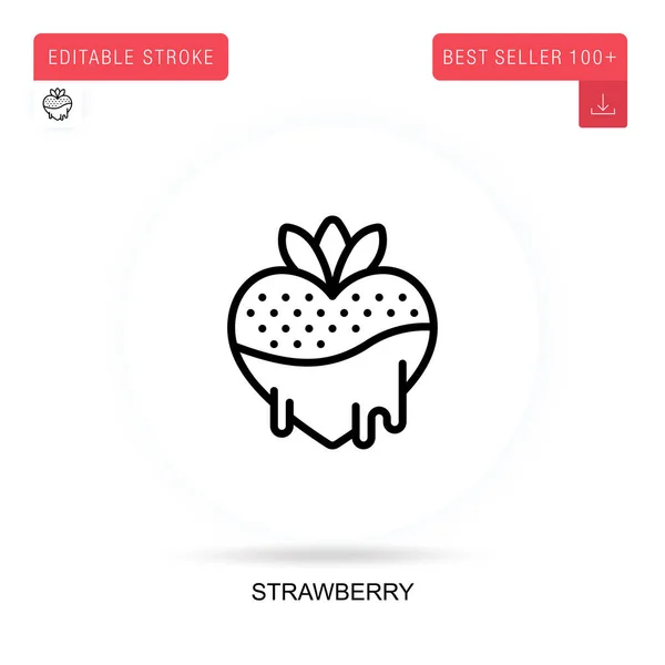 Strawberry Επίπεδη Διάνυσμα Εικονίδιο Εικονογραφήσεις Διανυσματικών Μεμονωμένων Εννοιών — Διανυσματικό Αρχείο