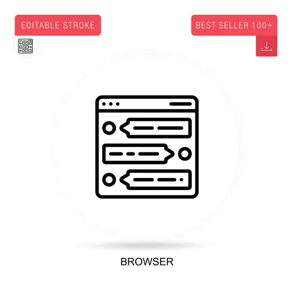 Значок Плоского Вектора Браузера Векторно Изолированные Метафорные Иллюстрации Концепции — стоковый вектор