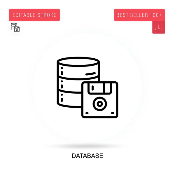 Значок Плоского Вектора Базы Данных Векторно Изолированные Метафорные Иллюстрации Концепции — стоковый вектор