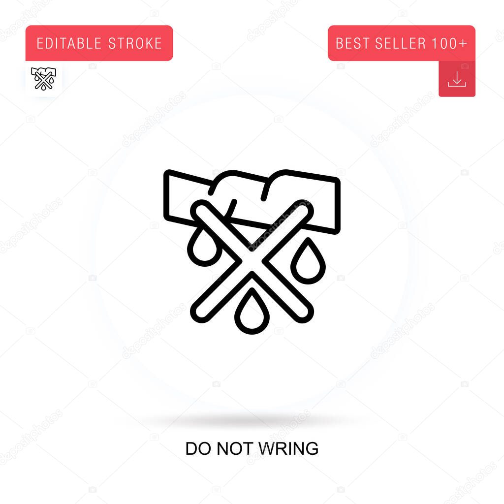 Do not wring flat vector icon. Vector isolated concept metaphor illustrations.