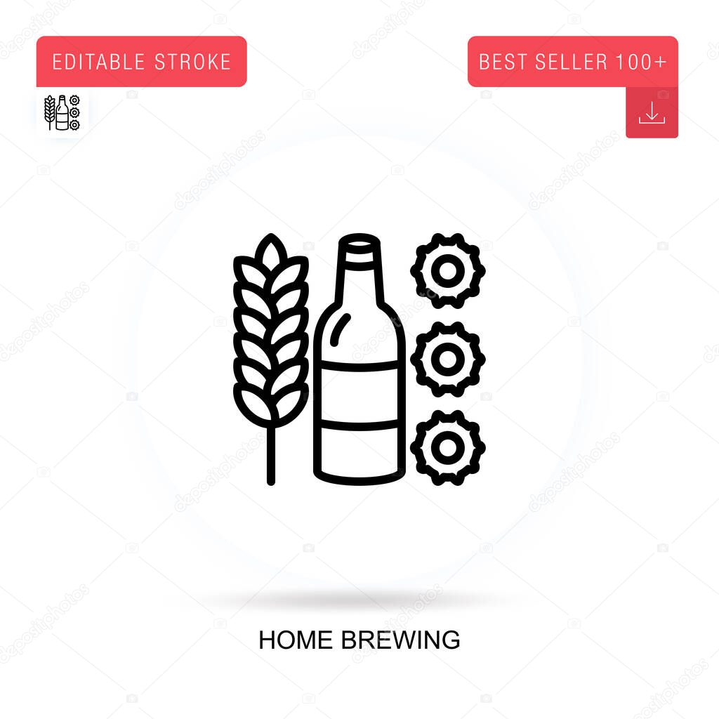 Home brewing flat vector icon. Vector isolated concept metaphor illustrations.