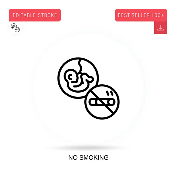 Não Fumar Ícone Vetor Plana Ilustrações Metáfora Conceito Isolado Vetorial —  Vetores de Stock