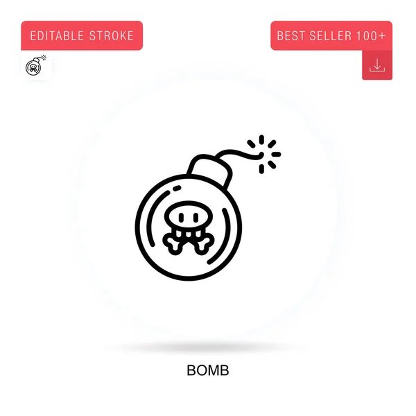 Bomba Yassı Vektör Simgesi Vektör Izole Kavram Metaforları — Stok Vektör