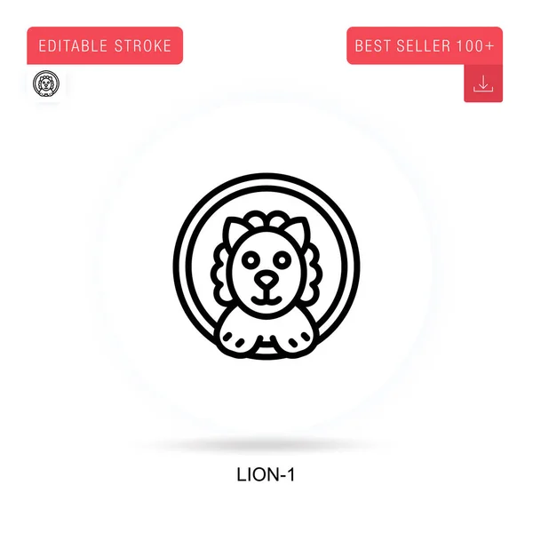 Lion Icono Vector Plano Ilustraciones Metáforas Conceptuales Aisladas Vectoriales — Archivo Imágenes Vectoriales