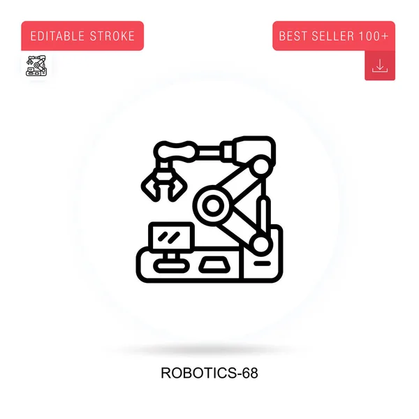 Robotics Flat Vector Icon Vector Isolated Concept Metaphor Illustrations — Stock Vector