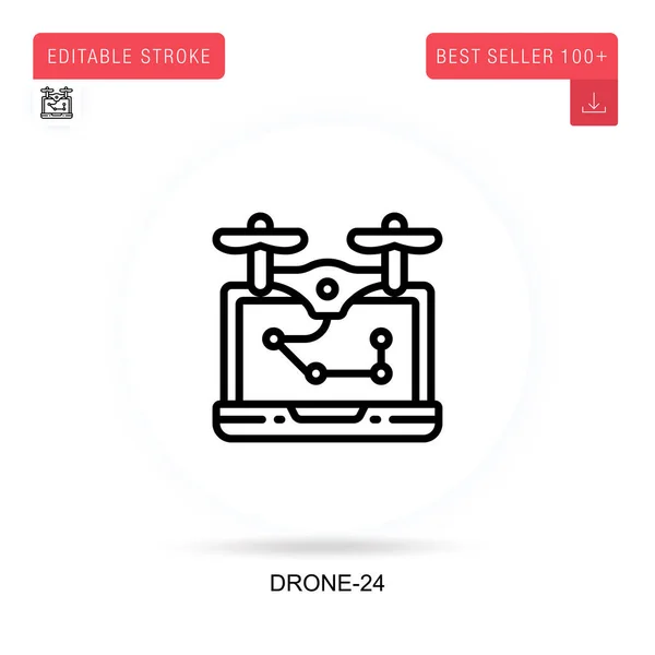 Drone Icono Vector Plano Ilustraciones Metáforas Conceptuales Aisladas Vectoriales — Vector de stock