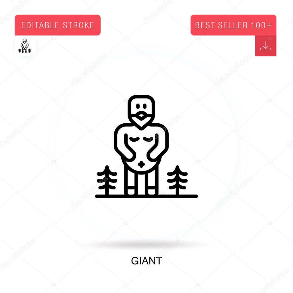 Giant flat vector icon. Vector isolated concept metaphor illustrations.