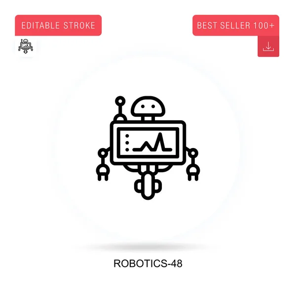 Robotika Ikon Vektor Datar Ilustrasi Konsep Metafora Terisolasi Vektor - Stok Vektor
