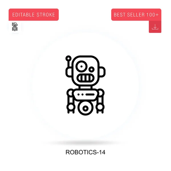 Ikon Vektor Rata Robotika Ilustrasi Konsep Metafora Terisolasi Vektor - Stok Vektor