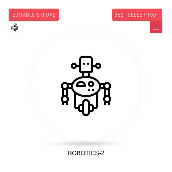 Ikon Vektor Rata Robotika Ilustrasi Konsep Metafora Terisolasi Vektor - Stok Vektor