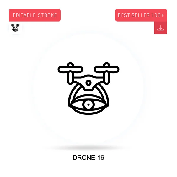 Drone Icono Vector Plano Ilustraciones Metáforas Conceptuales Aisladas Vectoriales — Vector de stock