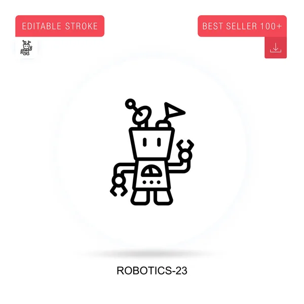 Ikon Vektor Rata Robotika Ilustrasi Konsep Metafora Terisolasi Vektor - Stok Vektor