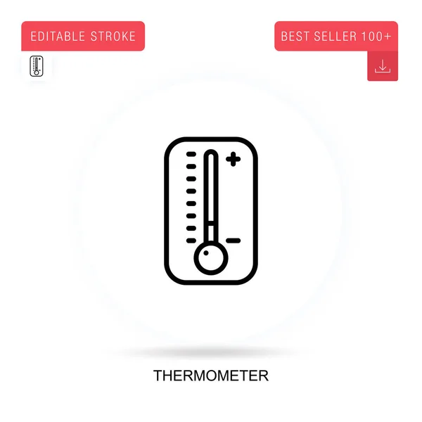 Значок Плоского Вектора Термометра Векторно Изолированные Метафорные Иллюстрации Концепции — стоковый вектор