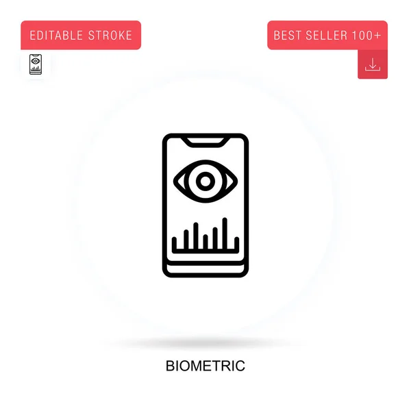 Biometrisches Flaches Vektorsymbol Vektor Isolierte Konzeptmetapher Illustrationen — Stockvektor