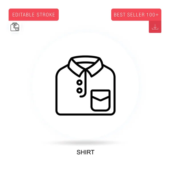 Camisa Plana Vetor Ícone Ilustrações Metáfora Conceito Isolado Vetorial —  Vetores de Stock