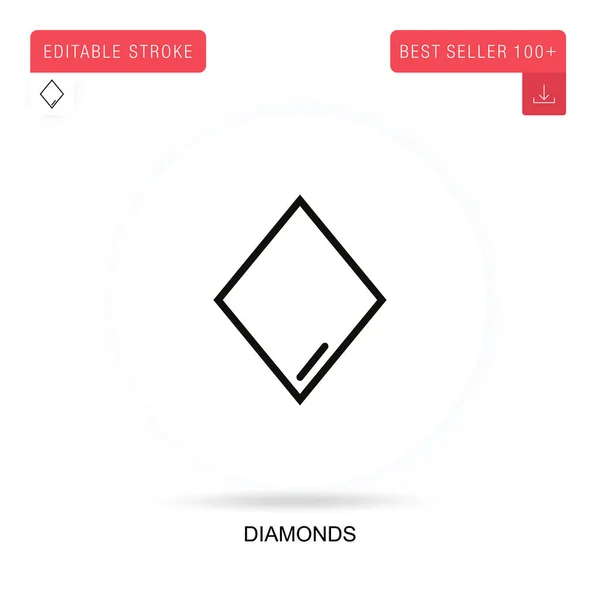 Diamantes Icono Vector Plano Ilustraciones Metáforas Conceptuales Aisladas Vectoriales — Vector de stock