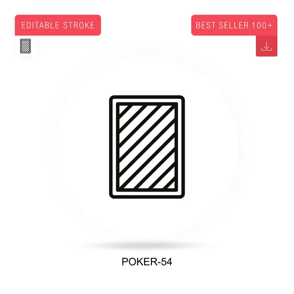 ポーカー 54フラットベクトルアイコン ベクトル分離概念メタファーイラスト — ストックベクタ