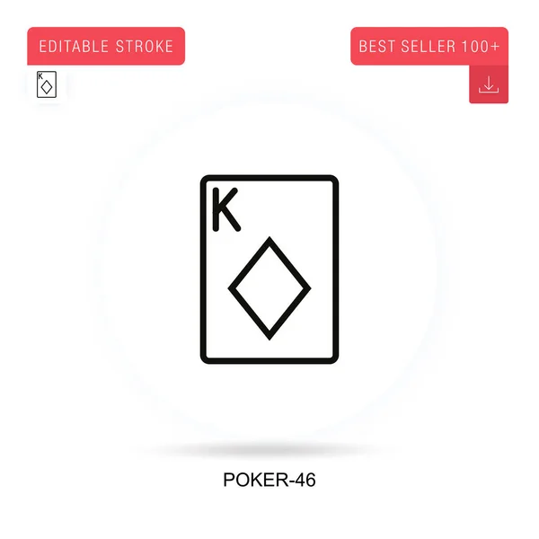 Poker Icona Vettoriale Piatta Illustrazioni Metafore Concettuali Isolate Vettoriali — Vettoriale Stock