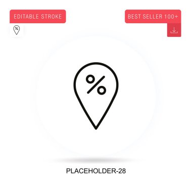 Placeholder-28 flat vector icon. Vector isolated concept metaphor illustrations. vector stock vector