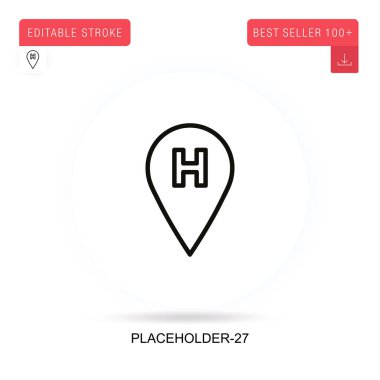 Placeholder-27 flat vector icon. Vector isolated concept metaphor illustrations. vector stock vector