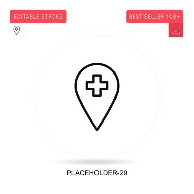 Placeholder-29 flat vector icon. Vector isolated concept metaphor illustrations. vector stock vector