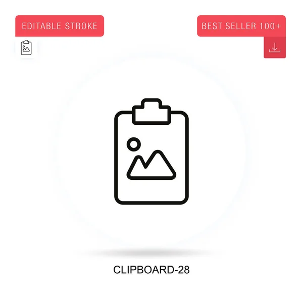 Clipboard Ícone Vetorial Plana Ilustrações Metáfora Conceito Isolado Vetorial —  Vetores de Stock