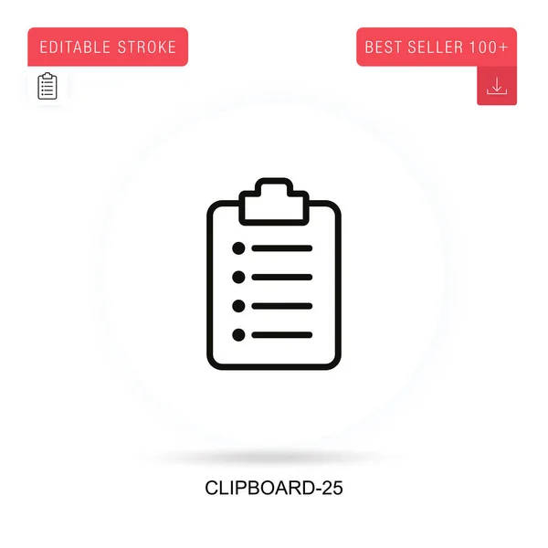 Clipboard Ícone Vetorial Plana Ilustrações Metáfora Conceito Isolado Vetorial —  Vetores de Stock