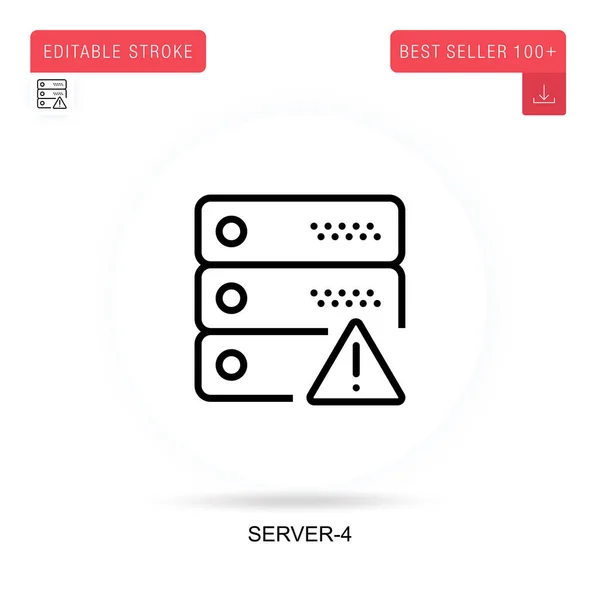 Płaska Ikona Wektora Server Izolowane Ilustracje Pojęciowe Wektora — Wektor stockowy